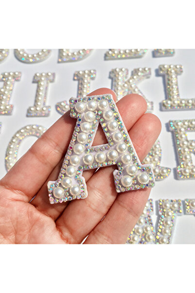 Choice 26 قطعة/المجموعة من رقعة الحروف الإنجليزية المزخرفة باللؤلؤ من A-Z مرص...