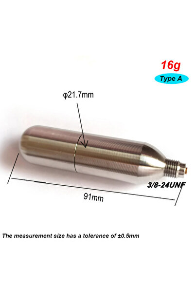 Choice خرطوشة ثاني أكسيد الكربون القابلة لإعادة التعبئة بخيط 16 جرامًا، مقاس 3/8-24UNF، مُثبتة للاستخدام المنزلي، صودا البيرة، عصير التخمير B
