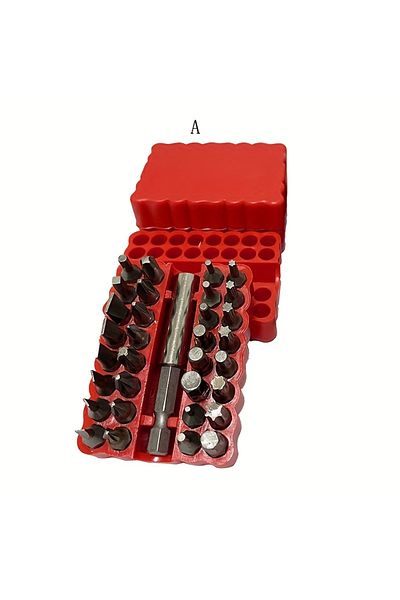 Choice XS red 33Pcs Solid Screwdriver Bit Set Smooth High Hardness Electric Bit Set Rechargeable Drill Bits