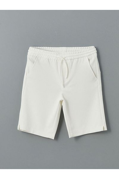 LC Waikiki Lcw Textured Boy's Shorts with Elastic Waist
