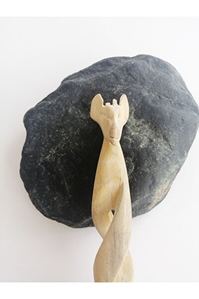 SANAT TACİRİ Zürafa Figürlü El Işi Ahşap Oyma Kaşık Duvar Süsü