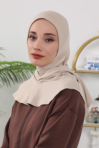 Aisha's Design Kışlık Kapşon ve Kapatıcı Özellikli Kadın Hazır Bone,B-89O,Bej