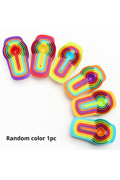 Choice Random Color 1pc Rainbow Measuring Cup Colored Plastic Flour Measuring Spoon Scale Measuring Spoon S