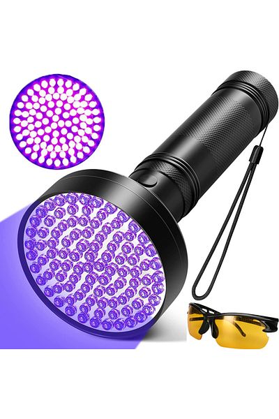 Yeahmart Flashlight Blinkers Uv Flashlight 100leds Lguiy Uv Light Torch Lamp 395nm Ultraviolet Blacklight Pet