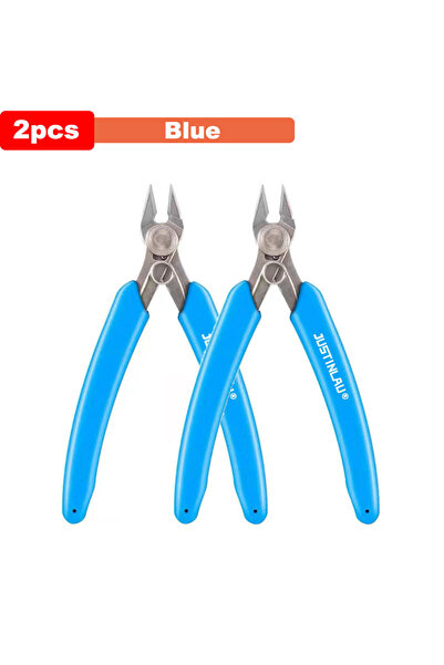 Choice4 كماشة زرقاء عالمية من الفولاذ المقاوم للصدأ، قطعتان، كماشة إلكترونية ...