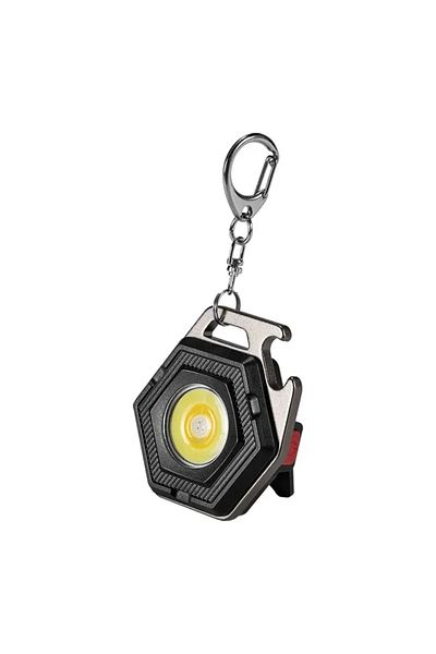 Choice W5131(SILVERY) Mini Camping Light Led Flashlight Lantern Usb Charging Cob Keychain Work Light Floodl