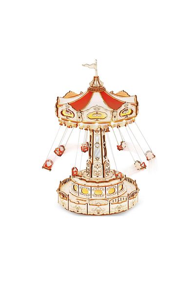 Choice Swing Ride EA02 Children's 3D Wooden Puzzle Magic Amusement Park Wooden Toys Music Box Building Bloc