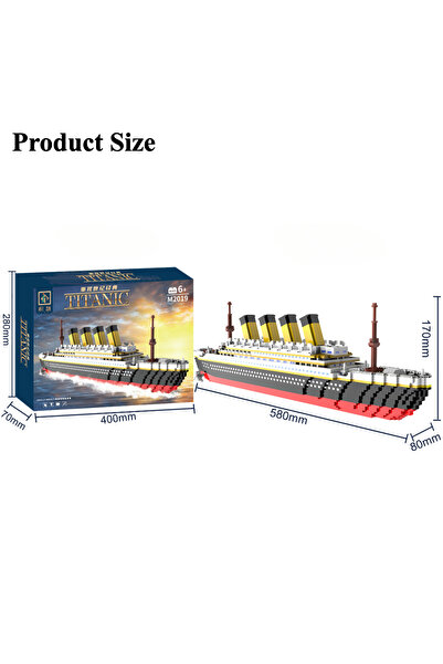 choice2 ٤١٧٣ قطعة مع صندوق، مكعبات بناء نموذج سفينة تايتانيك السياحية، طقم مك...