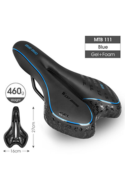 Choice 111 أزرق ويست بايكينج جل مريح لدراجة هوائية جبلية، مقعد إسفنجي غير مؤل...