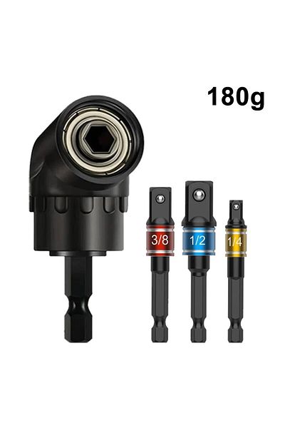 Choice 4pc black set Black 105 ° Turning Screwdriver Joint Electric Drill Corner Socket Screwdriver Head 3P