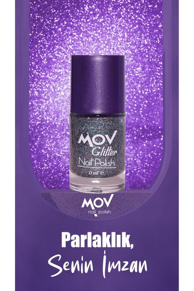 MOV Glitter Simli Oje Karnaval No:1