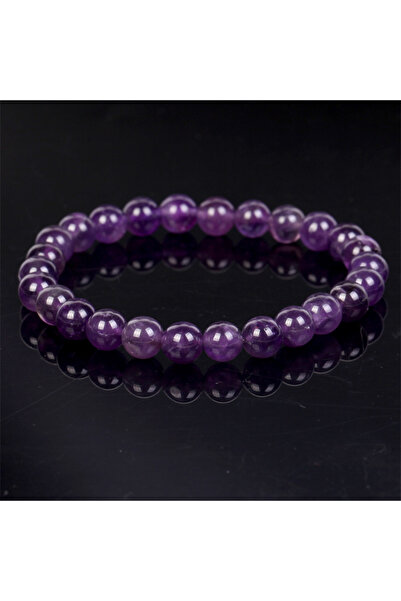 Choice 8MM Amethyst Bracelet Made of Real Natural Crystal Beads Body-Purifyin...