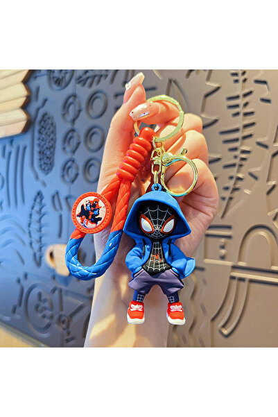 BANDAI سلسلة مفاتيح مارفل سبايدرمان باللون الأزرق، مستوحاة من سلسلة أفنجرز ال...
