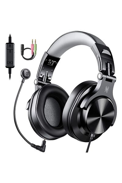 Choice Black-gray Oneodio Wired Gaming Headset Gamer 3.5mm Over-ear Gaming Headphones With Detachable Micro