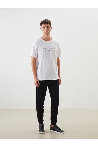 LC Waikiki Tricou pentru bărbați din bumbac pieptănat imprimat cu mânecă scurtă, sezon nou - S5KR62Z8