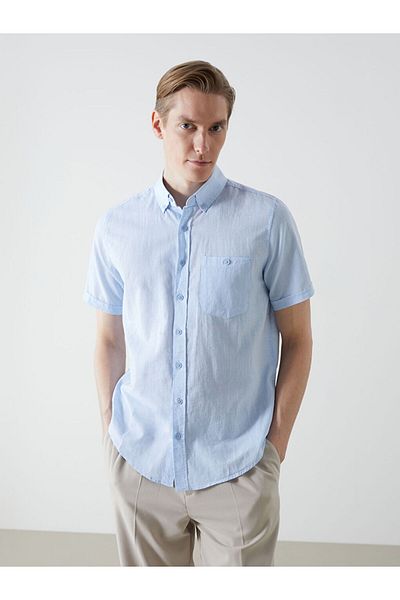 LC Waikiki Ανδρικό πουκάμισο LCW Regular Fit Linen
