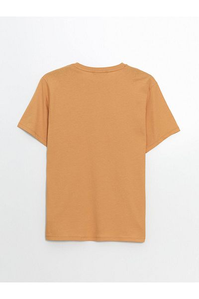 LC Waikiki Νέα σεζόν Crew Neck κοντομάνικο εμπριμέ χτενισμένο βαμβακερό ανδρικό Tisort - S5J692Z8