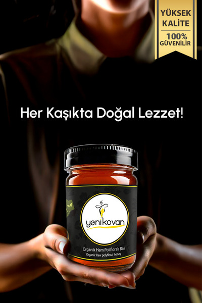 YENİKOVAN Organik Polifloralı Bal 450 Gr Cam Kavanoz