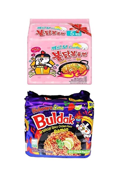 buldak 5*adet Habanero Lıme & 5*adet Carbo Ramen Helal Damgalı X10*tane