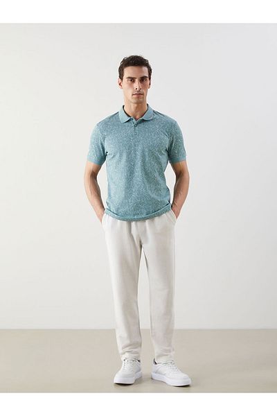 LC Waikiki Polo Neck Short Sleeve Patterned Men's T-Shirt