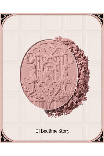 Flower Knows Chocolate Wonder-Shop Embossed Blush, 5g (01 Bedtime Story)