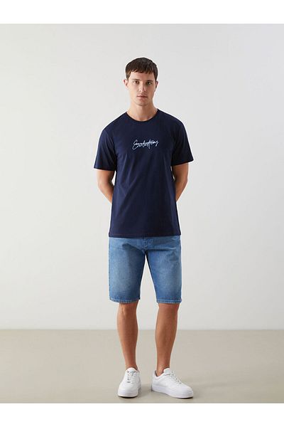 LC Waikiki Ανδρικό Tisort με στάμπα Crew Neck New Season - S5I038Z8