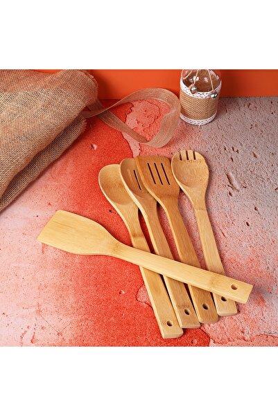 ROYALFORD مجموعة أدوات المطبخ المصنوعة من الخيزران RF5110، 5 قطع