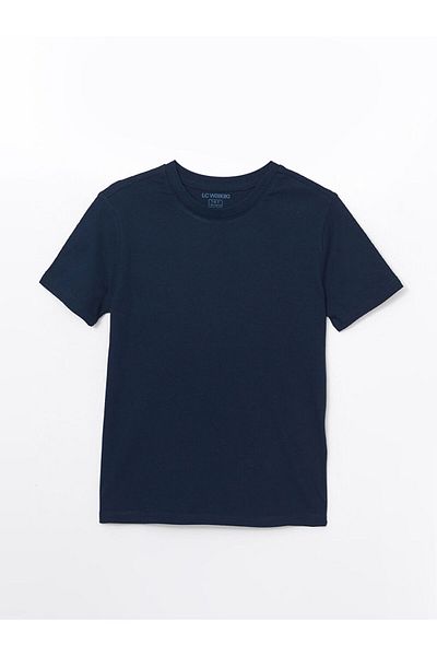 LC Waikiki Blue Crew Neck Boy T-Shirt