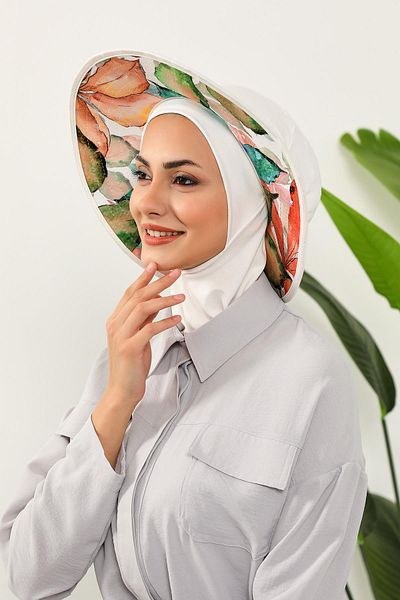 Aisha's Design قبعة نينجا بونيه عمامة مع قبعة منقوشة قابلة للإزالة، s-6d