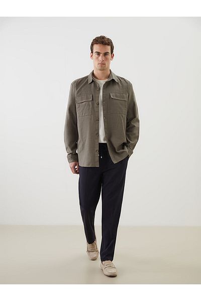 LC Waikiki Ανδρικό πουκάμισο μακρυμάνικο μπουφάν LCW Regular Fit