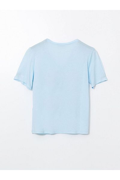 LC Waikiki Tricou de damă cu decolteu în V cu imprimeu LCW