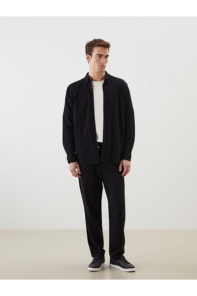 LC Waikiki Lcw Vision Black Slim Fit Men's Long Sleeve Shirt