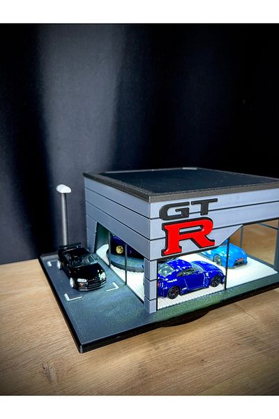 Figure Mood 1/64 Gtr Nissan Showroom Diecast Diorama Vehicles Not Included