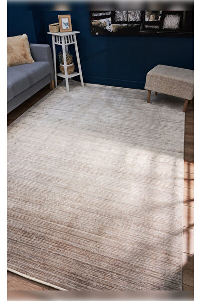 Apex Halı Queen 8110 Krem  Yumuşak Dokulu Viskon Uzun Ömürlü Dayanıklı 100 Ta...