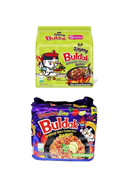 buldak Jjajang Hot Chicken& Habanero Lıme Hot Chıcken Flavor Ramen Helal Damg...