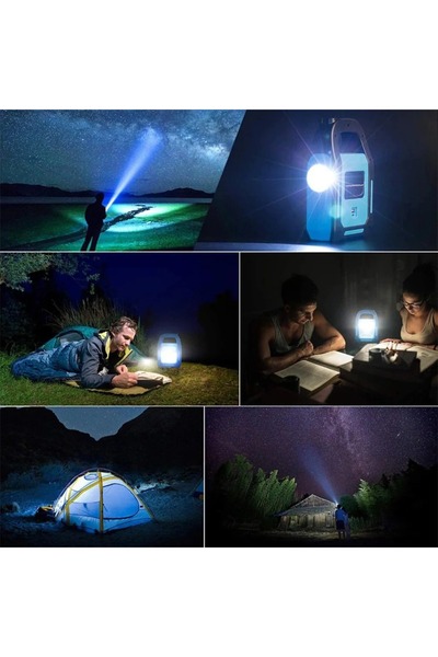 GARRA Solar Işıldak Fener Güneş Enerjili Ve Usb Şarj Lamba Kamp Güç Kaynağı