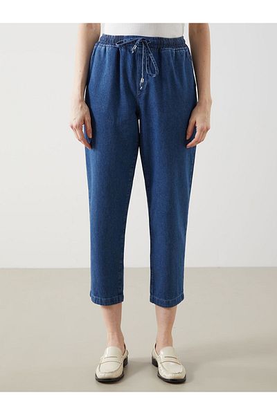 LC Waikiki Lcw Elastic Waist Carrot Fit Women's Jean Trousers Fast Fashion