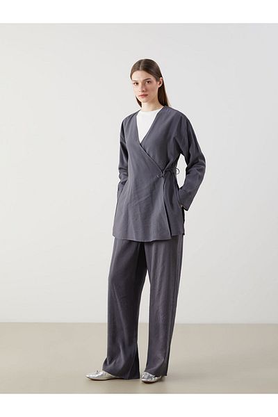 LC Waikiki Pantaloni largi LCW pentru femei cu talie elastică