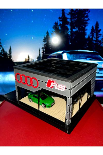 Figure Mood Audi Showroom Diorama - Diecast Vehicles Not Included