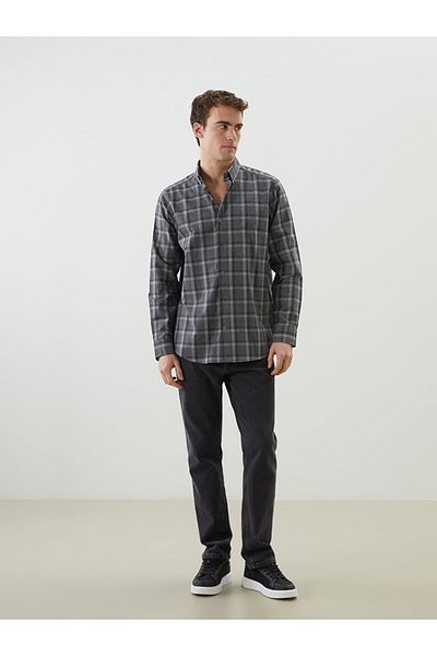 LC Waikiki Regular Fit Long Sleeve Plaid Men's Shirt