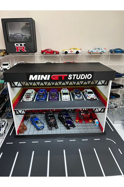 Figure Mood 1/64 Scale Mini Gt Diorama Let's Light up Display for Vehicle