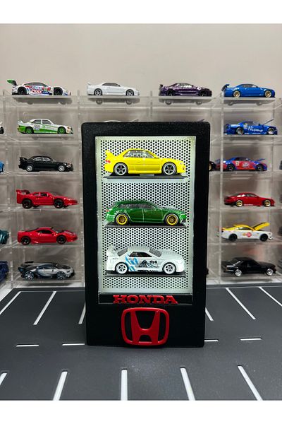 Figure Mood 1/64 Scale 3 Vehicle Capacity Display Box Diorama with Honda Logo- (Not Included Vehicles)