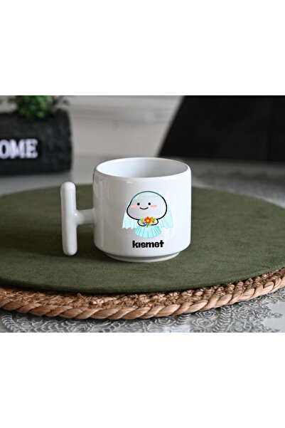 IVART Kısmet Printed Porcelain t Cup with Handle-Gift-Motto
