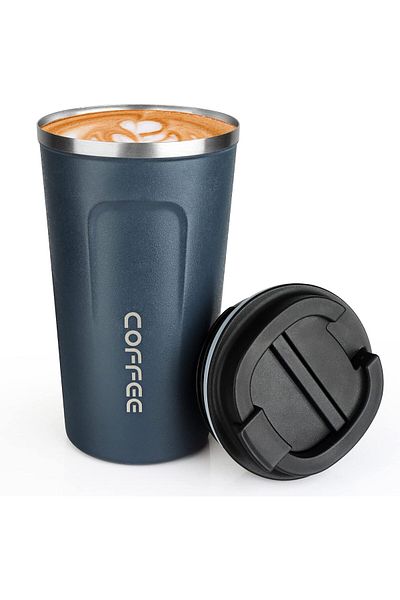Other Travel Coffee Mug, 510ml Insulated Tumbler Coffee Cups-blue