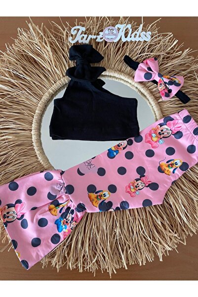 EBRU ÖZÖRGÜCÜ Devojčin Skraćeni kroj majica - Zvonaste nogavice pantalona - s...