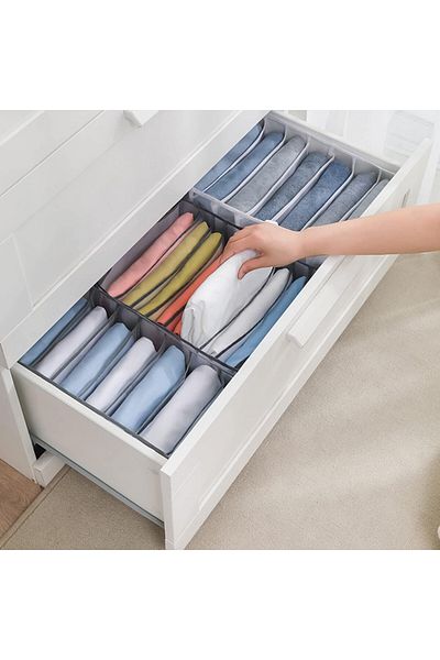 YXHZVON Set of 2 Yxhzvon clothes organizers, nylon, gray