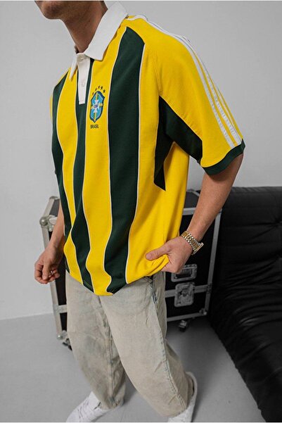 İLKCET MODA Μπλουζάκι Unisex Oversize Κέντημα Βραζιλίας