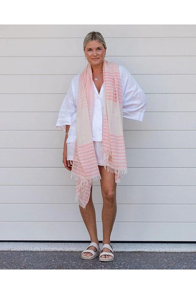 novon Vintage Cozy Linen Design Premium Linen Shawl 190 X 90 cm