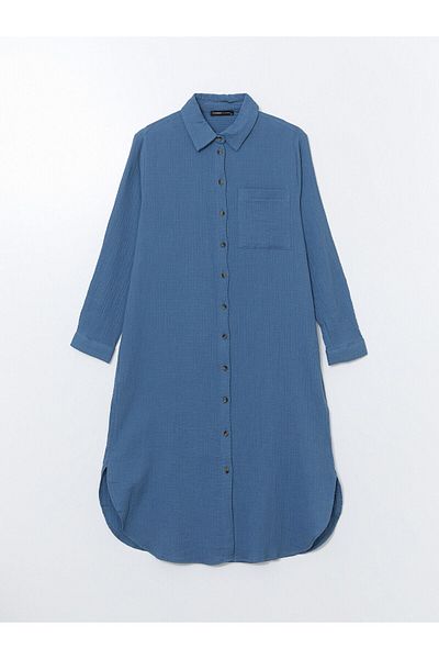 LC Waikiki New Season Textured Women's Shirt Dress - S5Kd15Z8