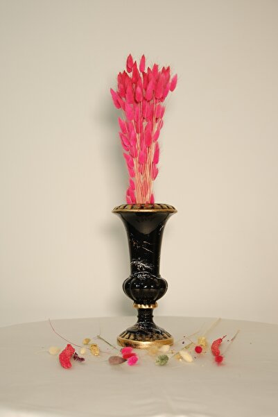 ÇINARASYADAHOME عشبة القطن المجفف الطبيعي، ذيل أرنب وردي